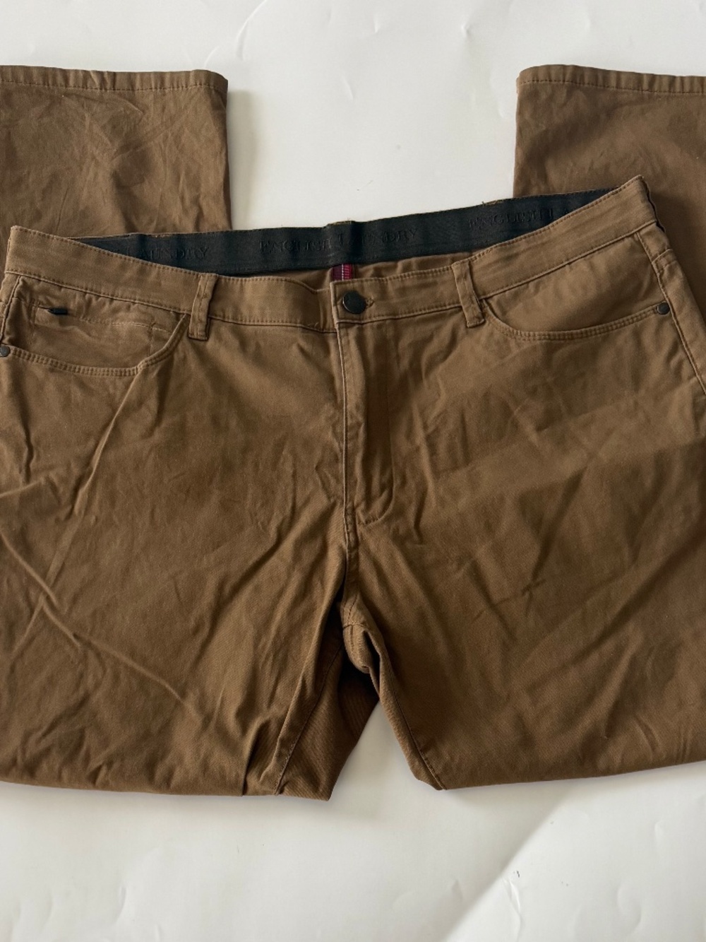 English Laundry Men's Brown Khaki Trousers Size 38 x 30 EUC